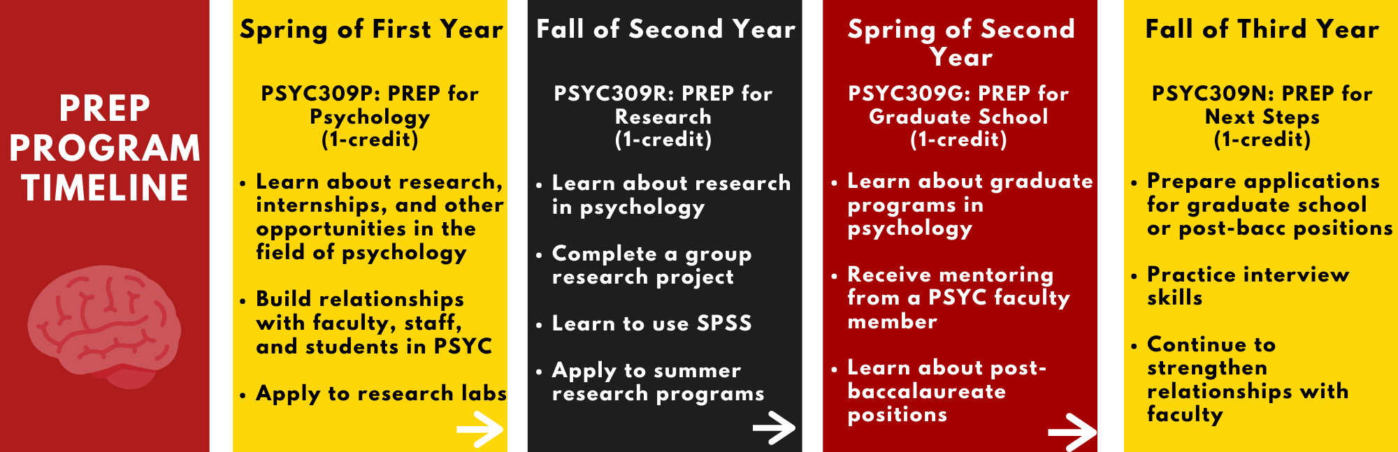 Prep Program Timeline