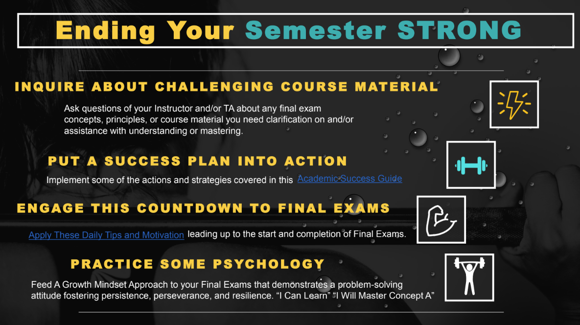 Ending Your Semester STRONG