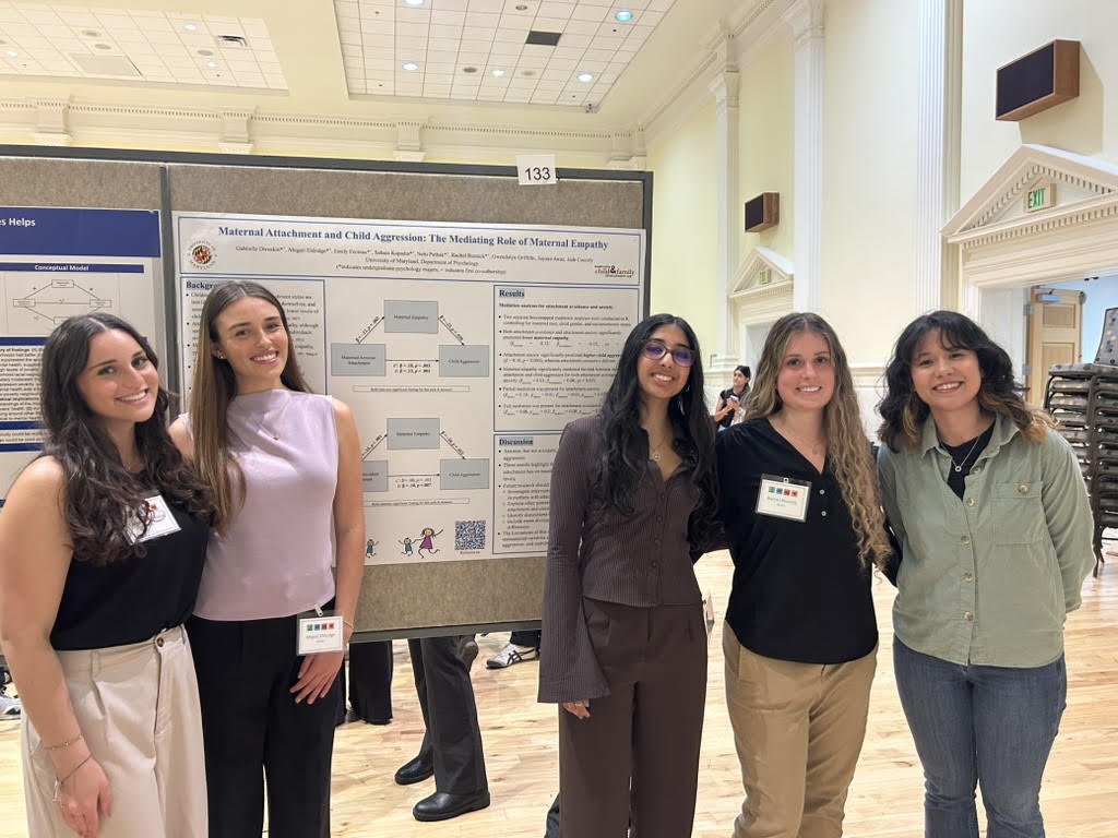 Our undergraduate RAs with their grad student presenting their poster at the 2026 Undergraduate Research Day, from left to right: Gabi, Abby, Sahara, Rachel, Sayaka