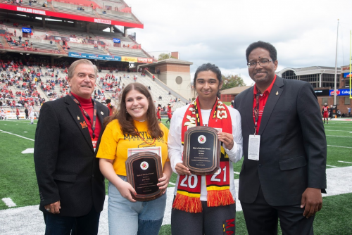 M Pease with President Pines