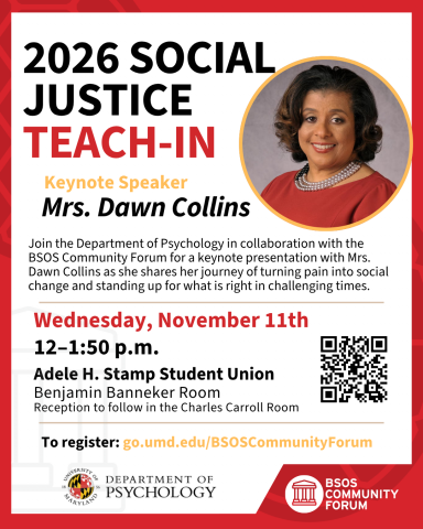 2026 Social Justice Teach-In Key Note Speaker Mrs. Dawn Collins